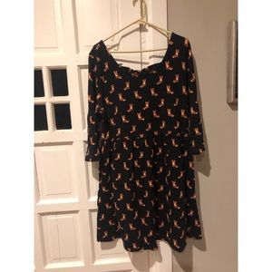 fox print dress